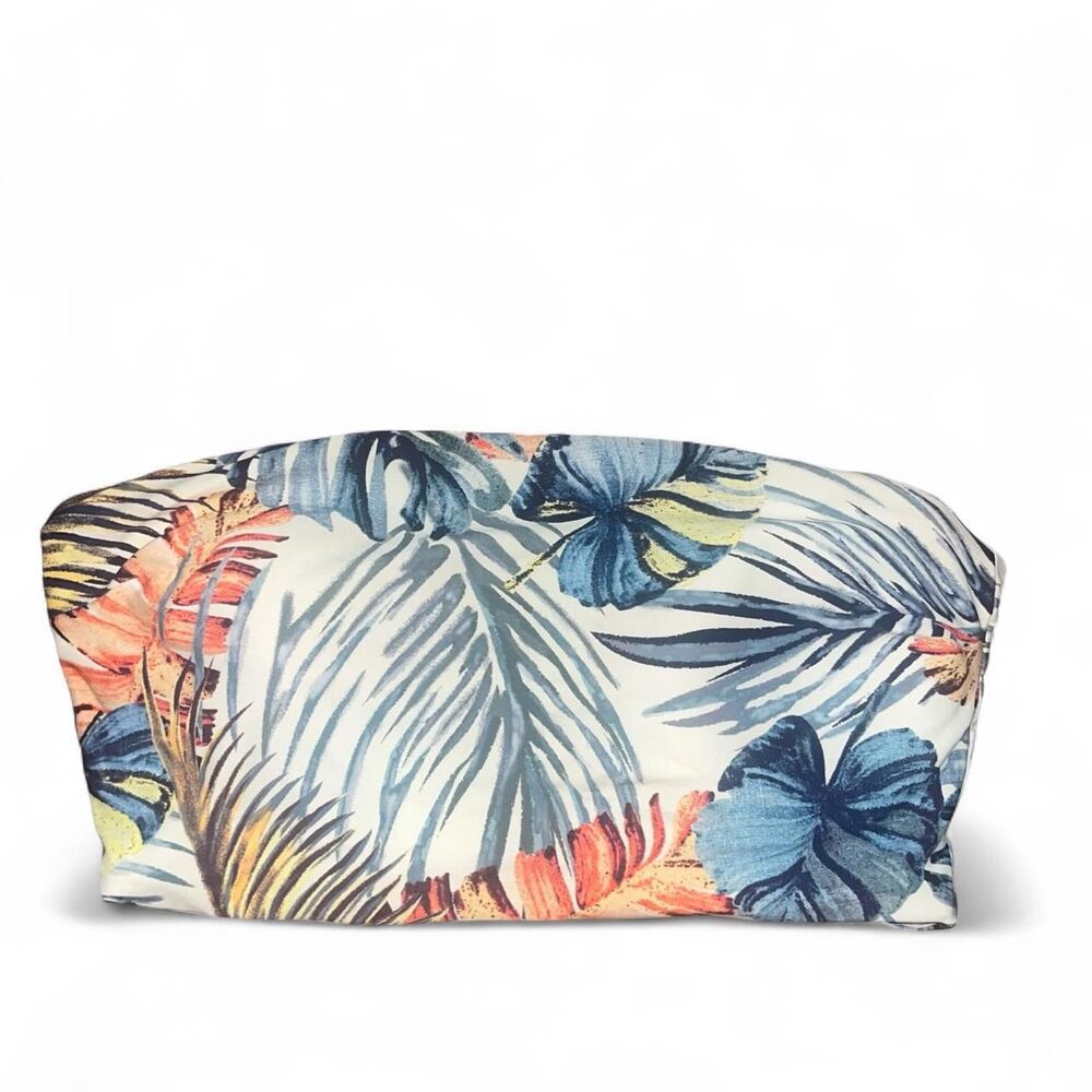 Rip Curl Women's Cream Multicolored Tropical Swim Bandeau Top SZ S/M